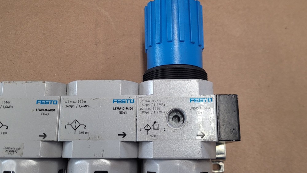 Festo Pneumatic Air Line Filter Regulator Module LFR-D-MIDI-A