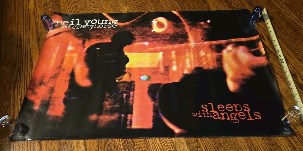 Neil Young and Crazy Horse Sleeps with Angels Cd/record Store Promo 1994 Poster