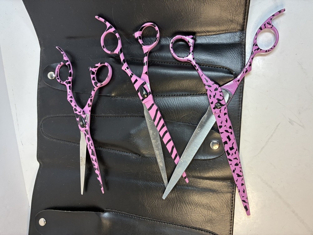 Dog Grooming Shears 3 cases 6 scissors