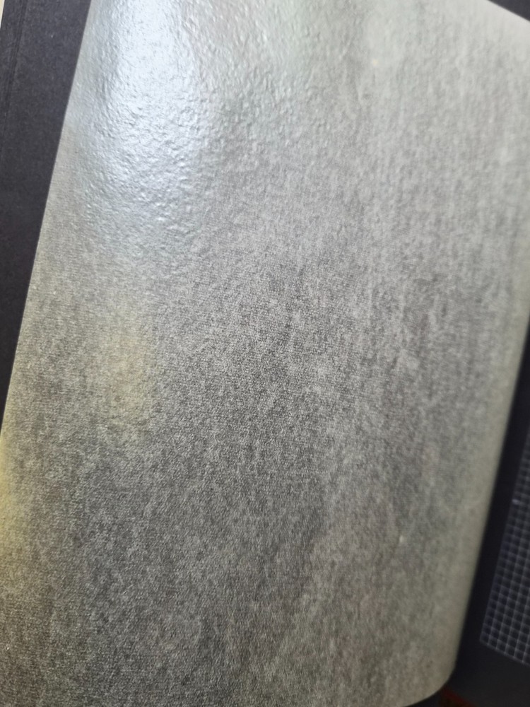 Vintage 1960's Red spring back Stamp Album with black leaves with interleaving