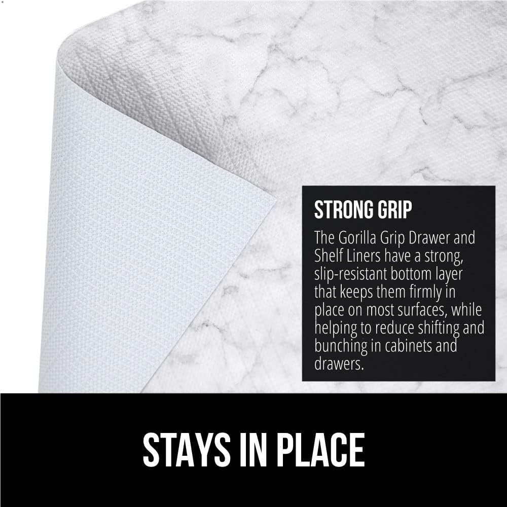 DripGuard Shelf Liner, Non-Adhesive Drawer and Kitchen Cabinet Protector, Str...