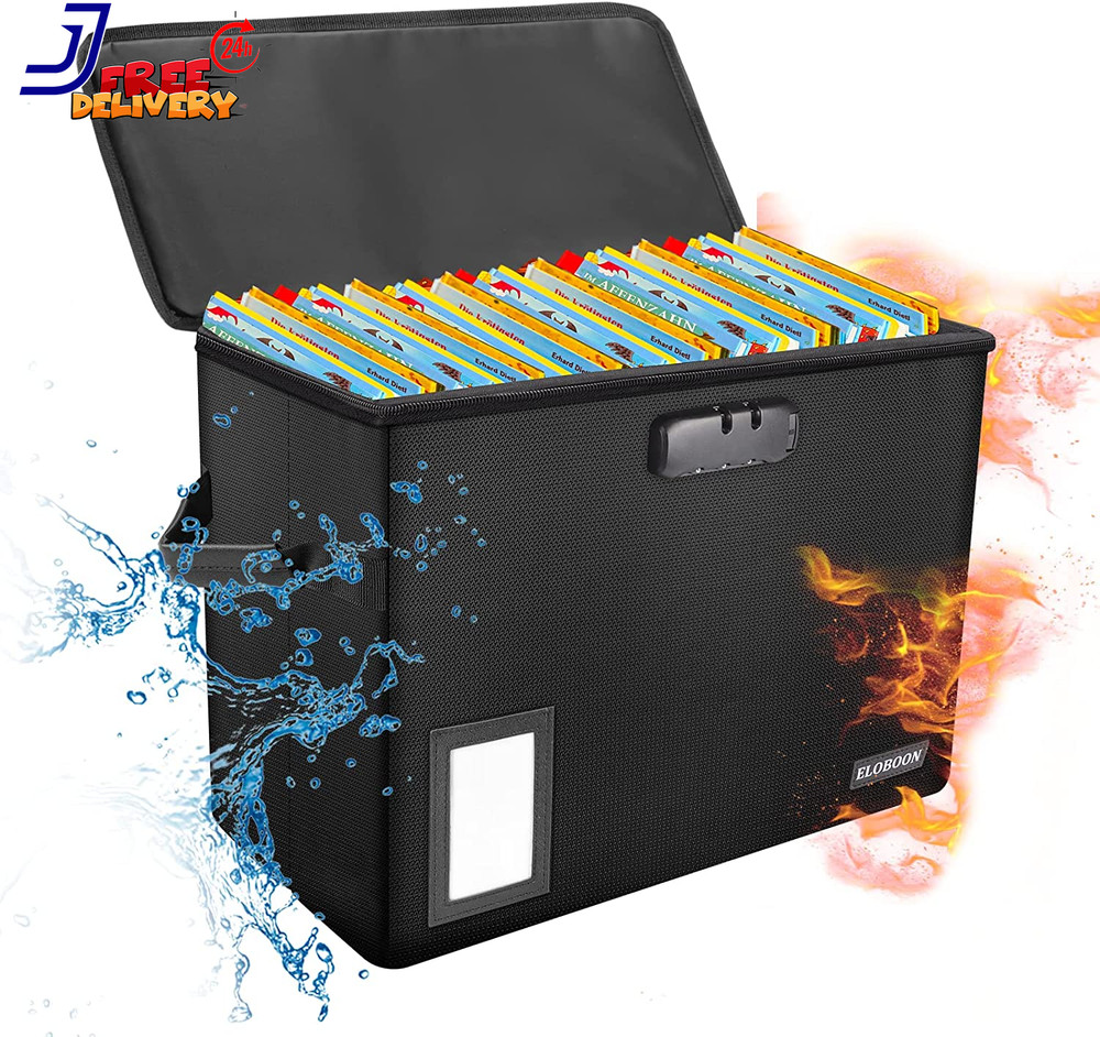 Comic Book Storage Box Fireproof & Water-Resistant Comic Book Box with Lock NEW