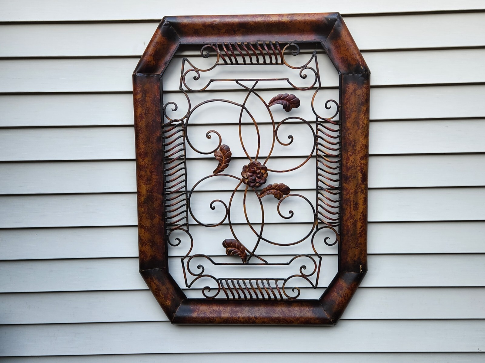 Metal Wall Art Sculpture 27" x 36" Large Distressed 12 - 14 LBS Heavy