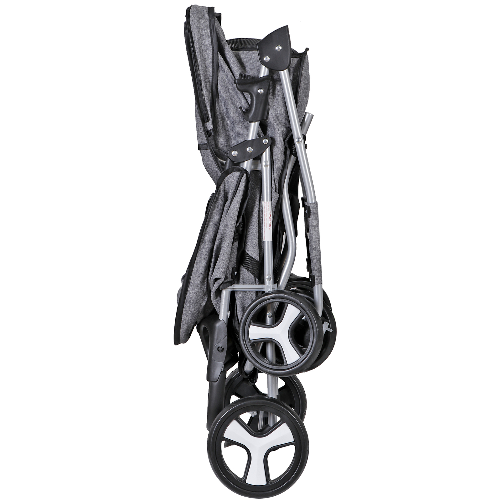 Foldable Carrier Strolling Cart 4 Wheel Pet Stroller for Dog w/ Cup Holder Gray