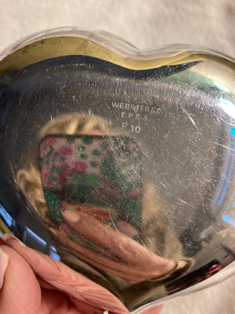 Webster Co Silver Plate 5” Heart Trinket Plate (E2)