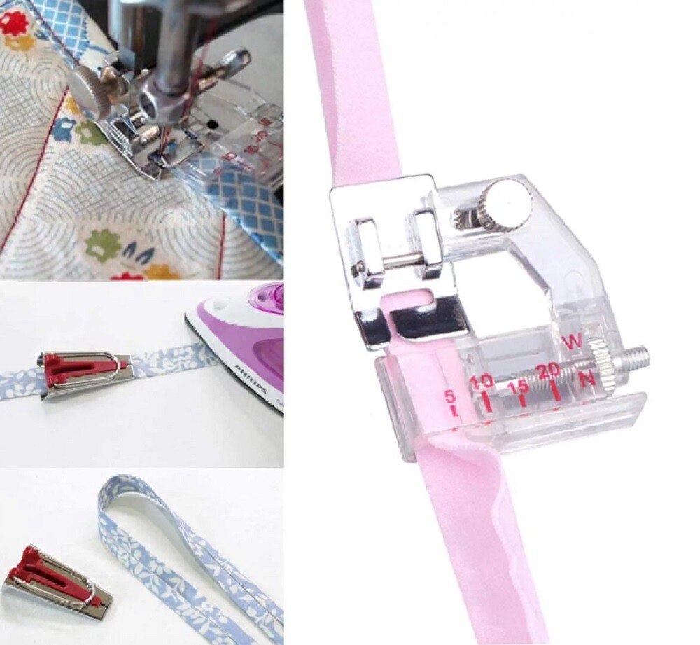 60 Pcs Fabric Bias Binding Tape Maker Kit - Binder Foot, Sewing & Quilting Tools