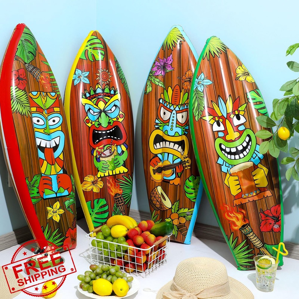 JellyArch Tiki Inflatable Surfboard Pool Float Luau Decor