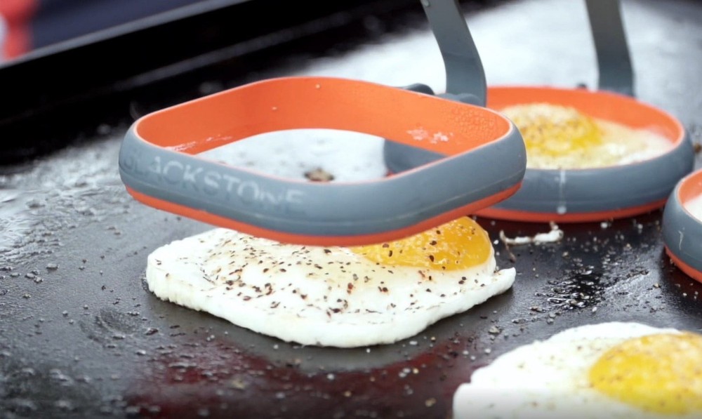 4" Egg & Pancake Ring Bundle Silicone Mold Cooking Tool Dishwasher Safe Gadget