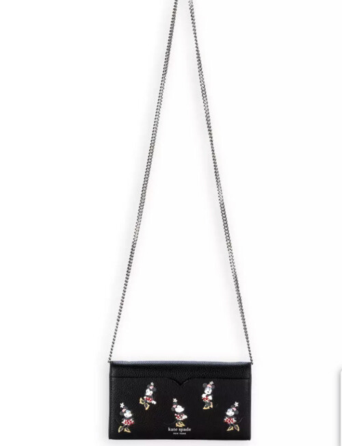 Disney Kate Spade Minnie Mouse Clutch Purse Crossbody Bag Pearl Buckle -New!