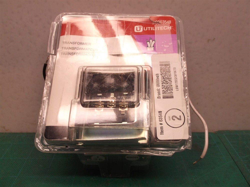 Utilitech Wired Doorbell Transformer 120 VAC Input/8 VAC Output