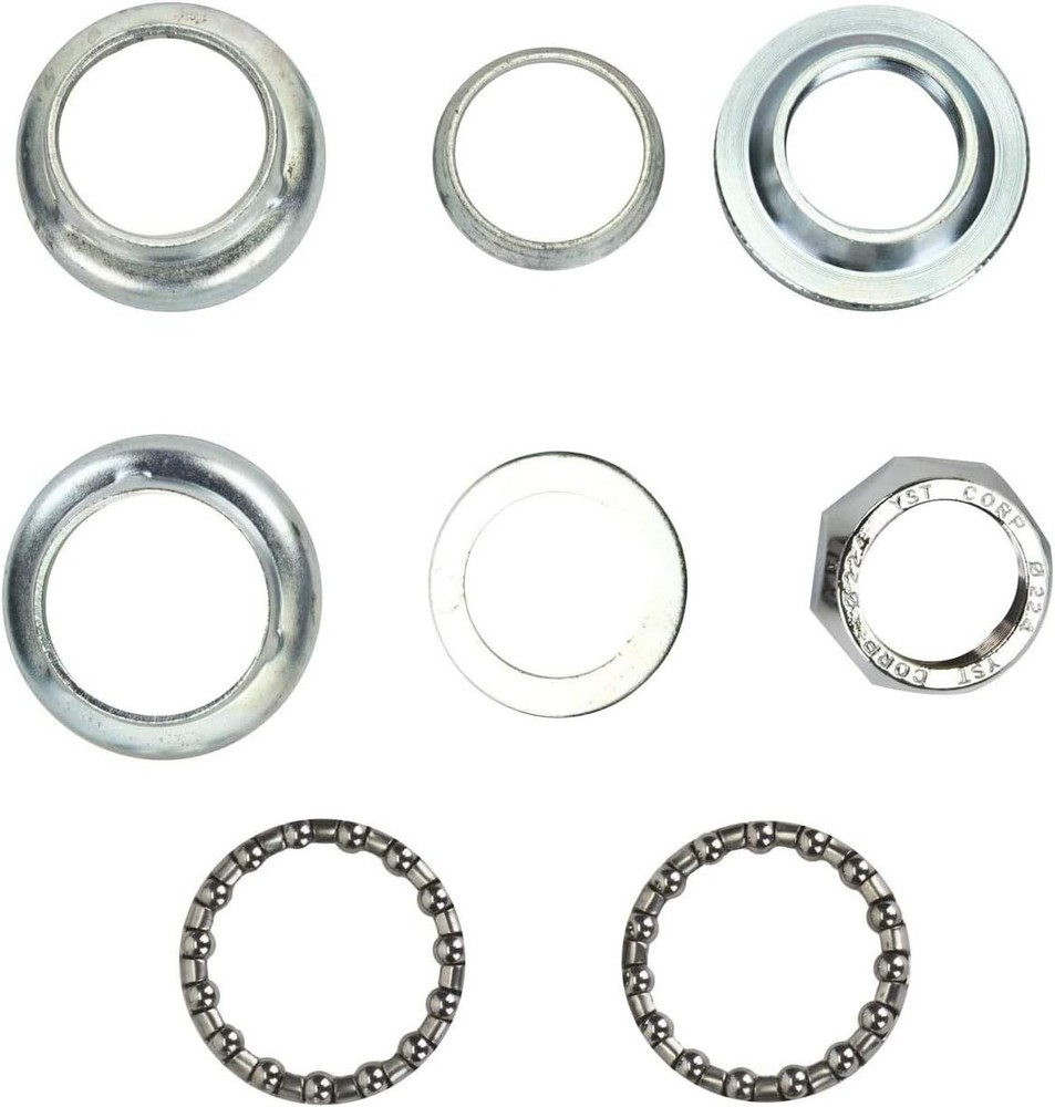 8 PCS Set 1" Threaded Bicycle Headset Combo, Bicycle Front Fork Bowl Set