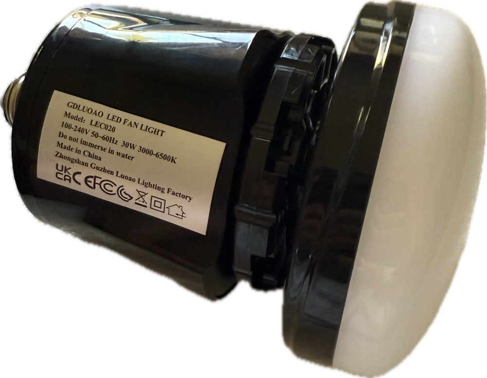Socket Fan Light – Black Ceiling Fan with LED Light and Remote