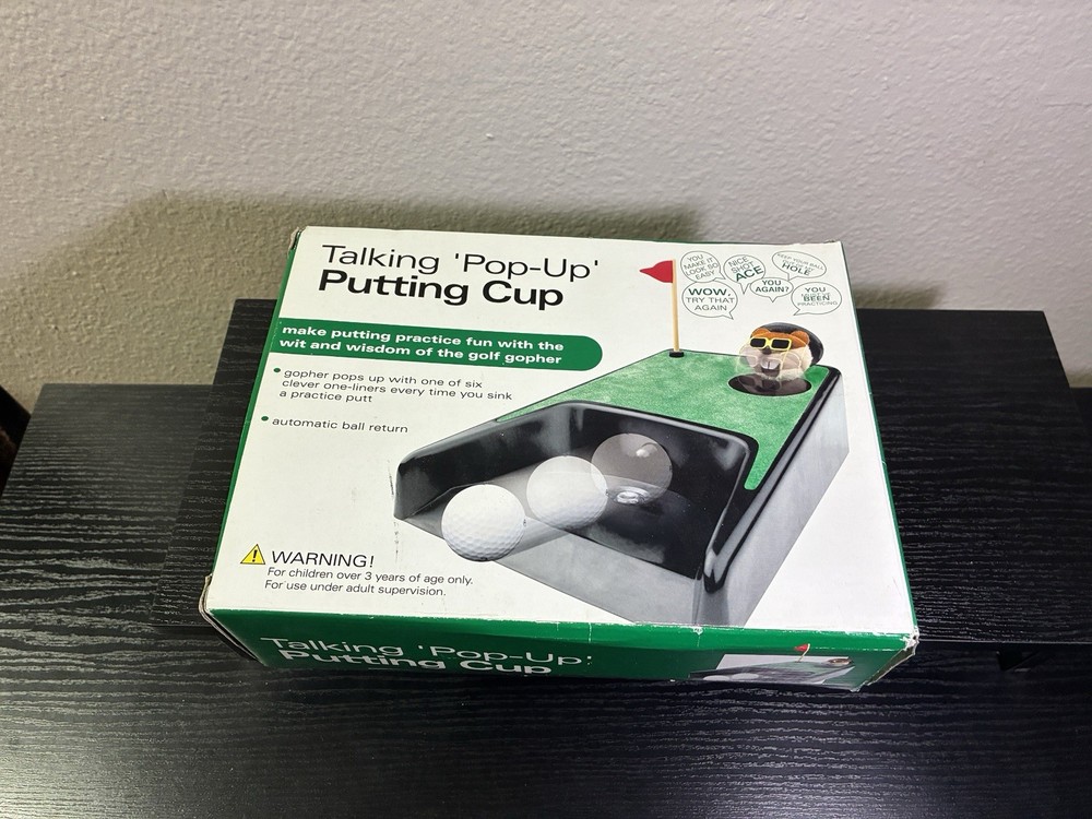 TALKING POP UP PUTTING CUP GOLF GADGETS GOPHER 2004 INDOOR PRACTICE