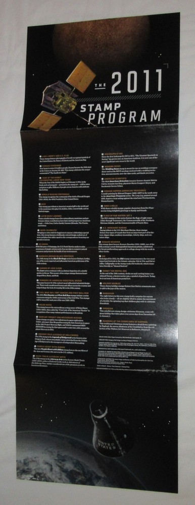 2011 US Stamp comprehensive issue Poster 11" x 32" every postage issue