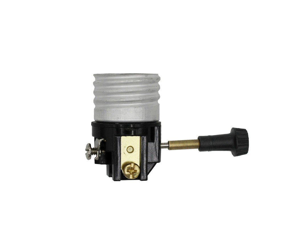 Creative Hobbies Black Lamp Socket Knob with 1/2" Brass Extenders | 6 Pack