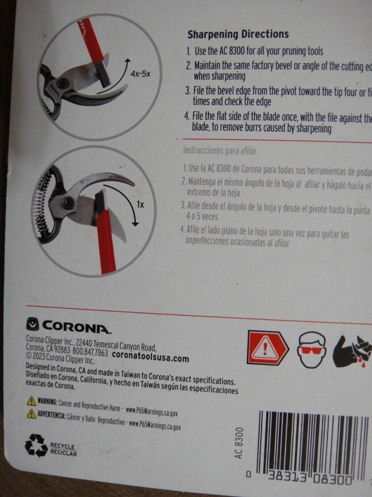 Corona AC 8300 Garden Tool Blade Sharpener 1-Pack Red