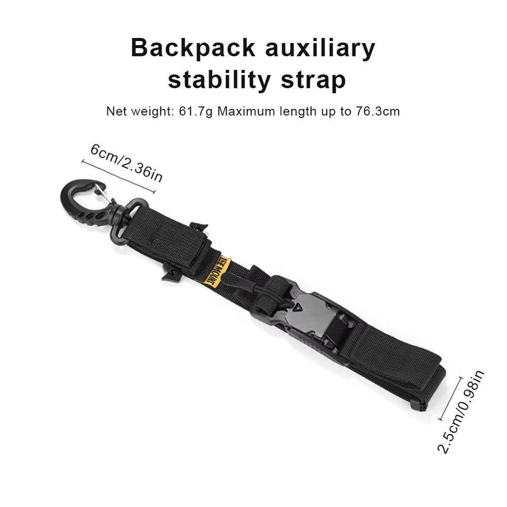 Three Point Auxiliary Backpack Stability Strap Adjustable Fixed Shoulder Bag ant