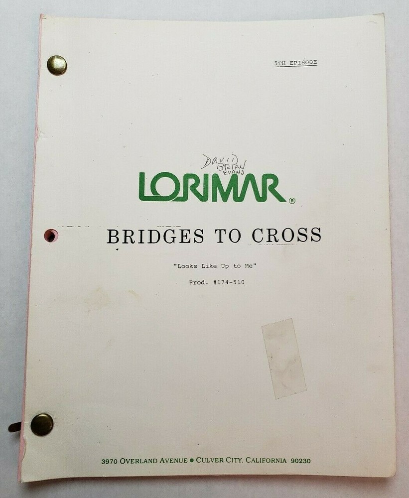BRIDGES TO CROSS / Christopher Beaumont 1985 TV Script, divorced couple compete