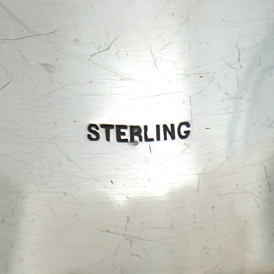Scroll Border Napkin Ring Sterling Silver No Mono