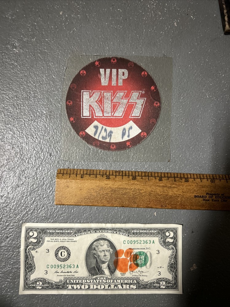Vintage KISS VIP PASS dated 8/29