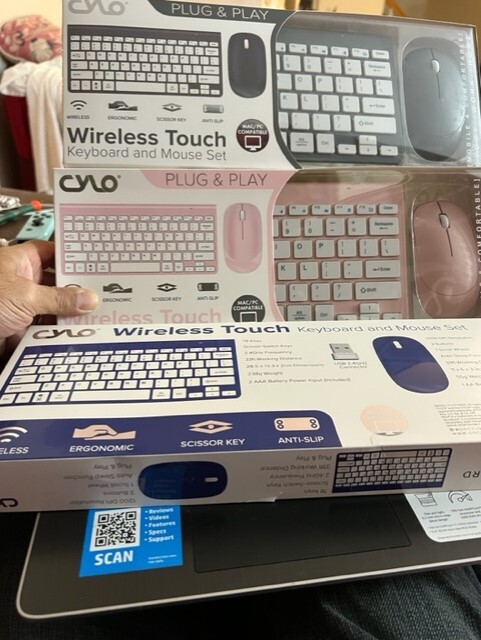 Cylo Wireless Touch Keyboard & Mouse Set Silver CHOOSE FROM DROP DOWN MENU BELOW