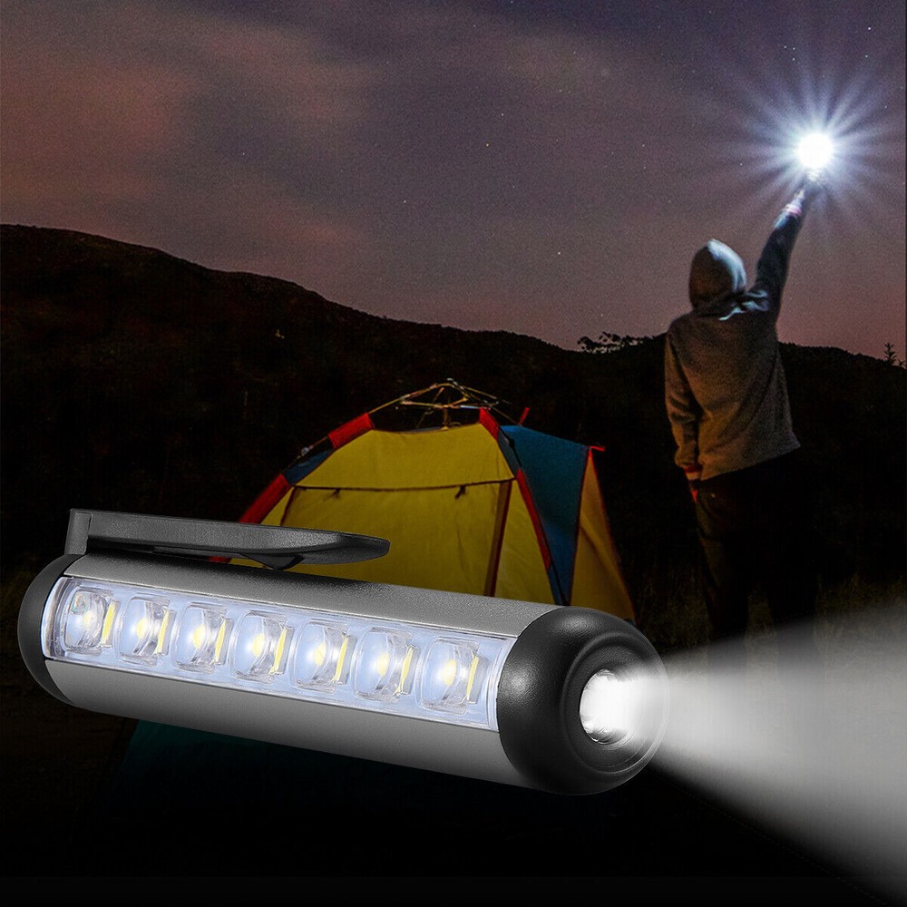 2-PACK USB COB LED Flashlight Work Light Magnetic Super Bright Torch Penlight US