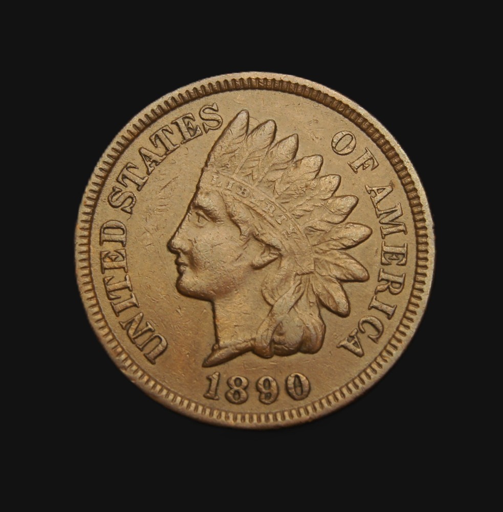 1890 Indian head cent XF+