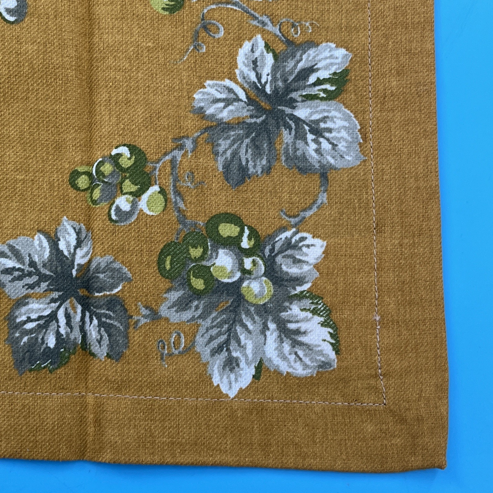 Williams Sonoma Cotton Napkins Set/12 Golden Yellow Green Grapes GREAT Condition