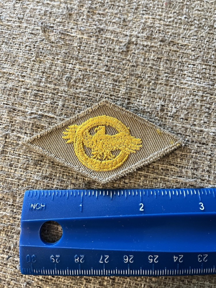 WWII Honorable Discharge US Army Patch Ruptured Duck Tan INV11346