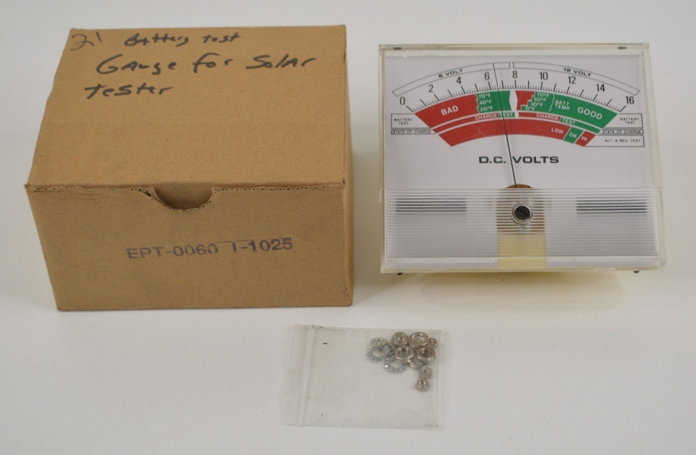 Solar Replacement Battery Test Gauge Meter Panel DC Volts NEW OEM