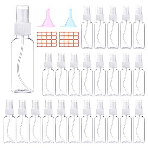 24 Pcs Spray Bottles 2oz / 55ml Clear Empty Mini Spray Bottles Refillable Con...