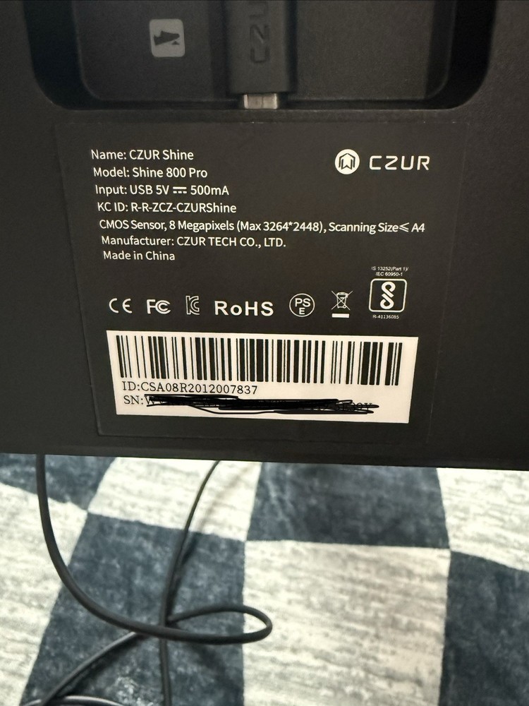 CZUR Shine 800 Pro Portable Document Scanner 8MP High Speed OCR Camera USB
