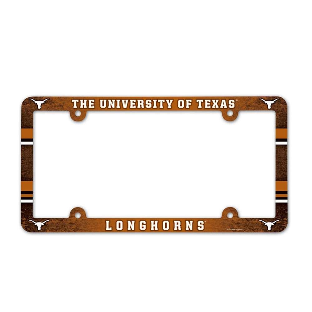 Texas Longhorns Plastic License Plate Frame