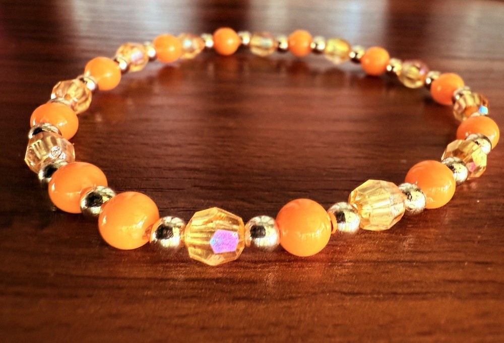 Handmade Beaded Bracelet 8mm Stretch