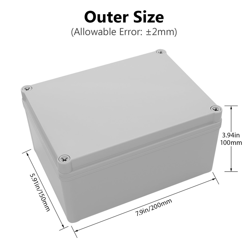 IP67 Waterproof Junction Box ABS Plastic Project Box Dustproof Electrical Box Ou