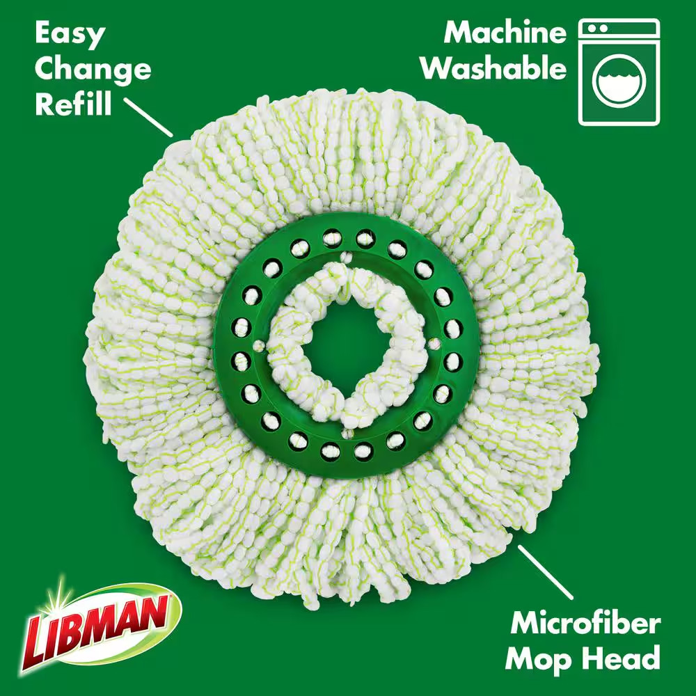 Tornado Spin Mop with Bucket Cleaning System, Microfiber Spin Mop Head, Machine