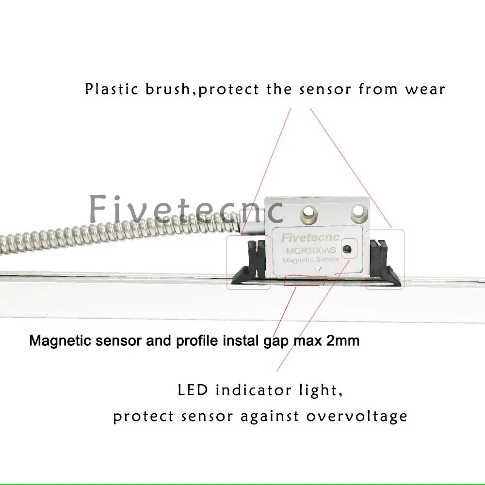 5um Magnetic Scale Magnet Linear Encoder Sensor Tape with Aluminum Profile