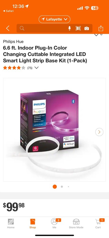 Philips Hue Shape Smart Lightstrip Plus 80" Personal Wireless Lighting