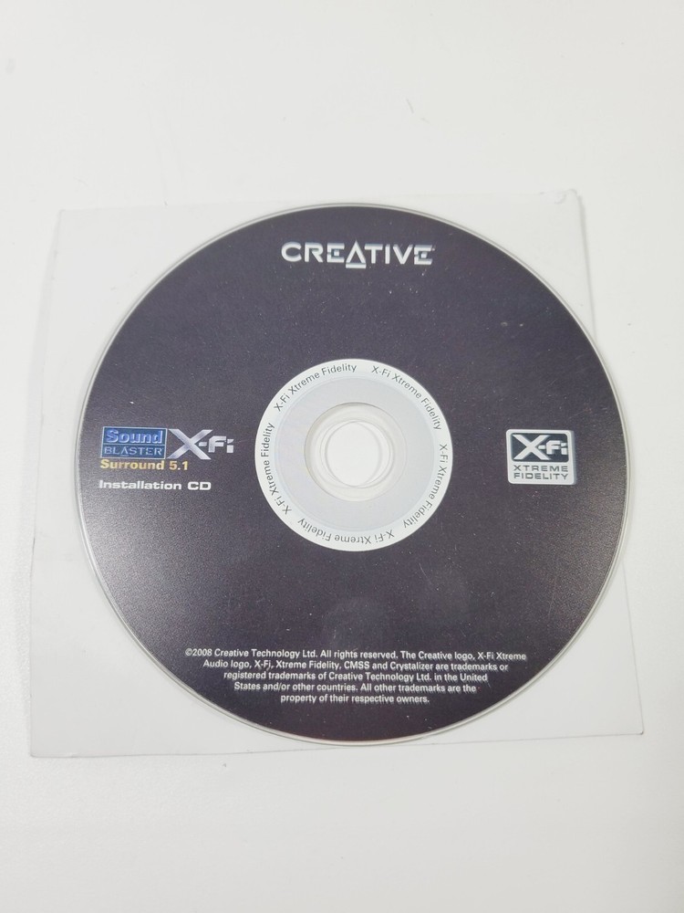 Creative Z-FI Surround 5.1 Installation CD Only