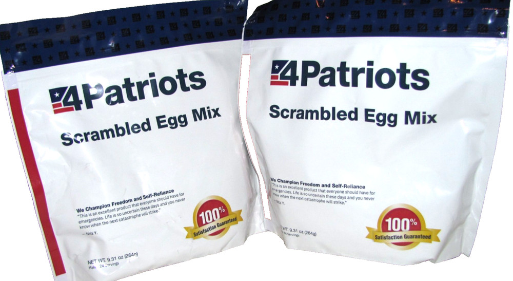 (2) 4Patriots Freeze Dried Scrambled Egg Mix - 48 servings