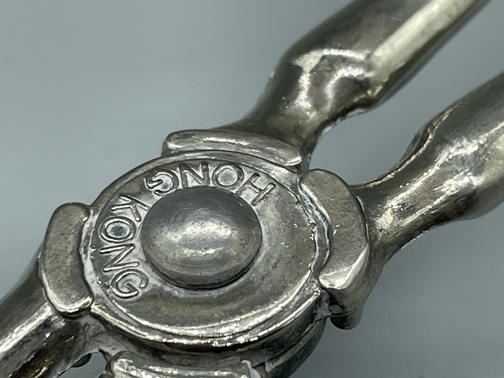 Vintage Leonard Silverplate Gourmet Salad Fruit Serving Tongs Hong Kong