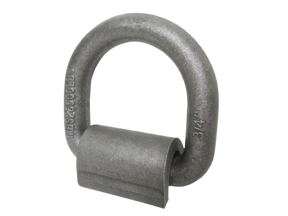 3/4" Weld On Mountain Bracket D Ring for Flatbed Tie Down Trailer Cargo 2 Pack