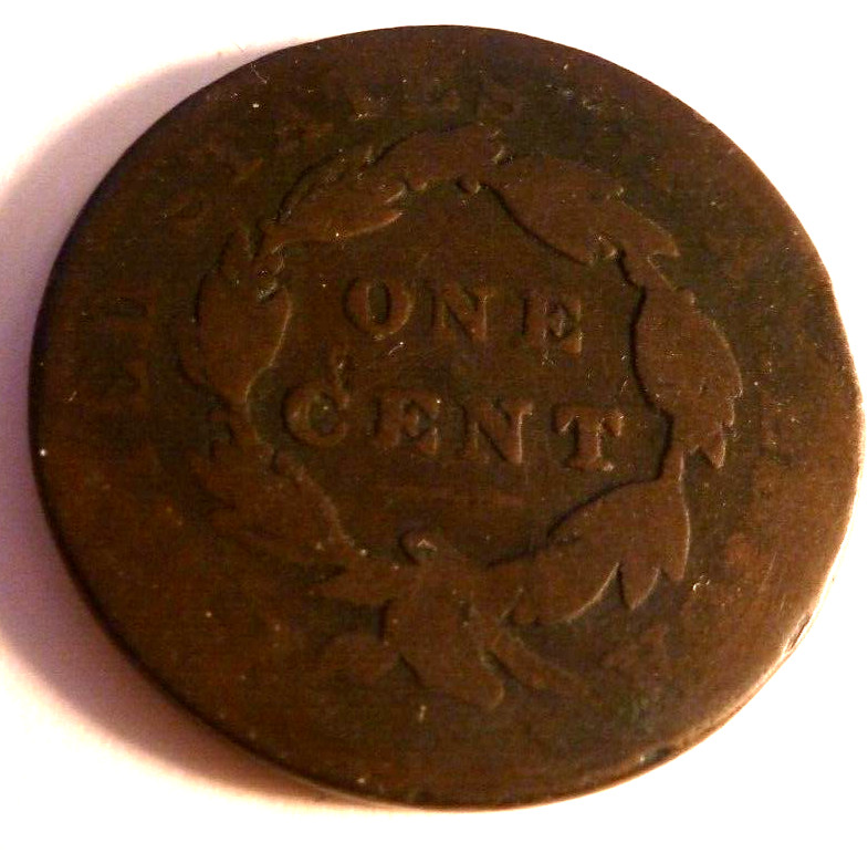 Coronet Large Cent 1833 AG