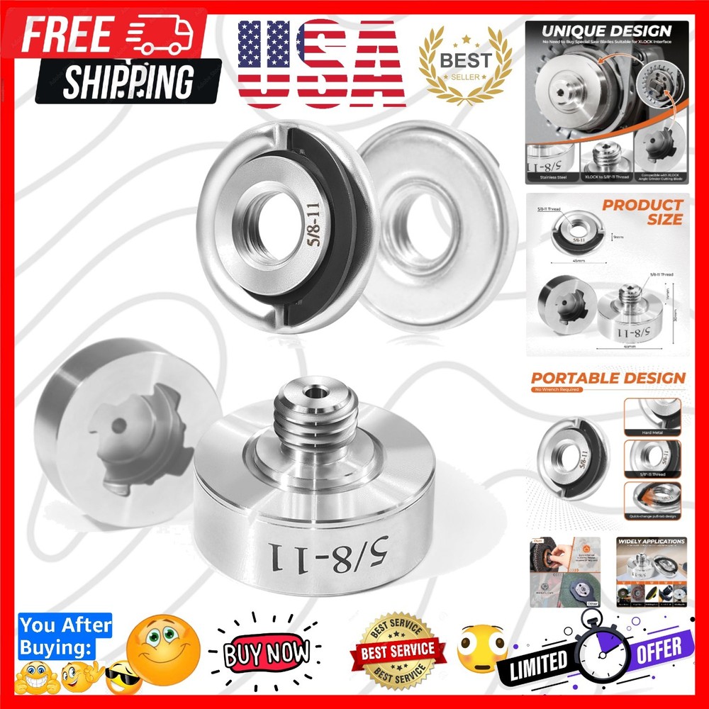 XLOCK to 5/8"-11 Thread Adapter Kit with Quick Change Nut, Suitable for XLOCK...