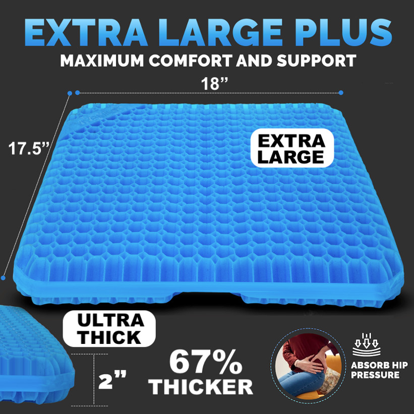 VIVAMINT Gel Seat Cushions for Long Sitting- Extra Large, 2" Inch Ultra Thick