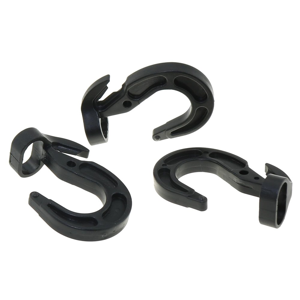 20PCS Black Plastic Adjustable Hooks Elastic Rope Binding Rope Hook Bungee Ro...