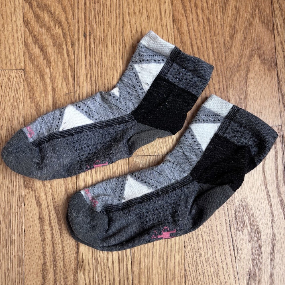 Smartwool Argyle Ankle Sock White Grey Medium