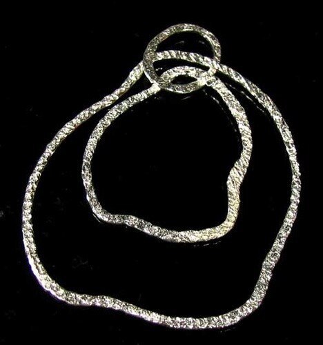 Designer Hammered Silver Loop Component Piece 10292