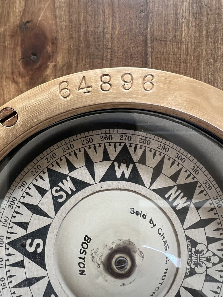 E.S. Ritchie & Sons Boston Nautical Box Ship Compass 1925