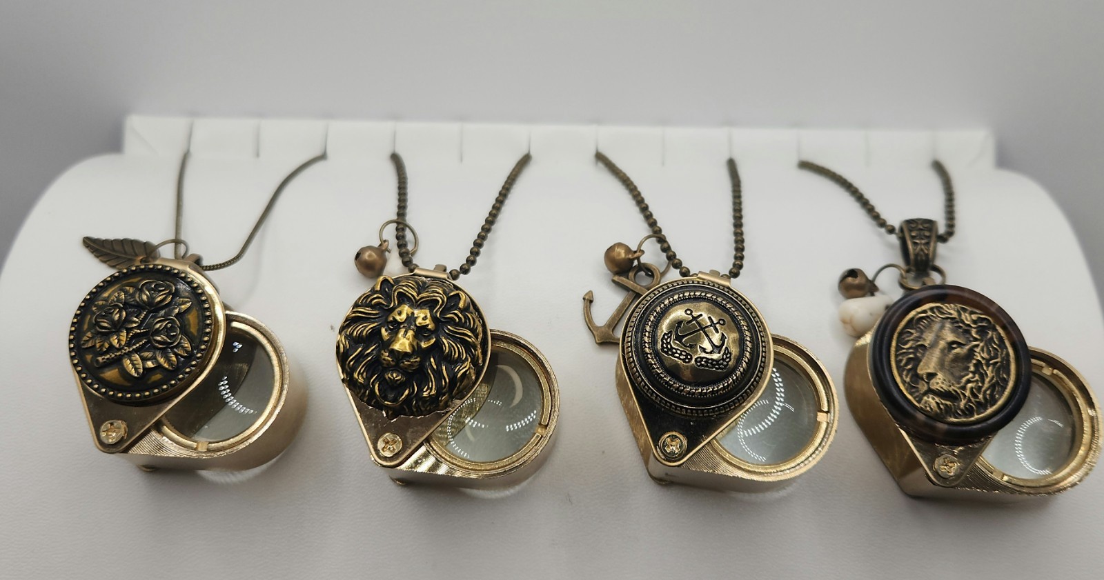 30× Jewelers Loupe Necklace Magnifier Loop Magnifying Glass Jewelry Silver Gold